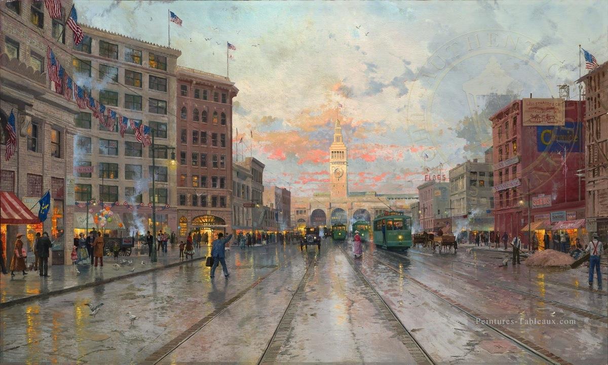 San Francisco 1909 TK cityscape Peintures à l'huile